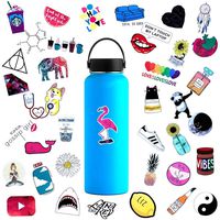 Cute Water Bottle Stickers Waterproof for 46-Pack,Waterproof,Aesthetic,Trendy Stickers for Girls Boys Perfect for Water Bottle LaptopPhone Computer Mackbook Notebook