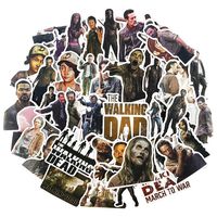 The Walking Dead Zombie Stickers and Decals for Laptop Water Bottles Bicycle Car Skateboard Bumper Computer 50pcs