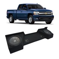 Compatible with 2007-2013 Chevy Silverado Ext Cab Truck Kicker CompR CWR12 Dual 12" Sub Box Enclosure - Final 2 Ohm