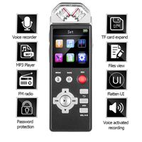 Digital Voice Recorder for Lectures by Aiworth - Tape Recorder Sound Audio Recorder Dictaphone Recording Device with Playback Variable Speed MP3, Flatten UI