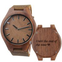 Engraved Wood Watches for Men Personalized Watch for Men Husband Gift Boyfriend Gift