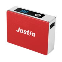 Justin Power 5,200 mAh Power Bank with LCD Display, Red