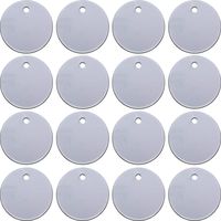 SATINIOR 100 Pieces Stamping Blank Tags, 1 Inch Round with Hole Aluminum Blanks Tags