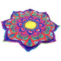 HOT, YANG-YI Lotus Hippie Tassel Tapestry Flowers Beach Throw Cushion Towel Yoga Mat Bohemian Blanket (F, 57 inches Approx)