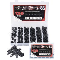 moveland 120 Pcs 6.3mm 8mm 9mm 10mm Nylon Bumper Push Fasteners Rivet Clips Expansion Screws Replacement Kit