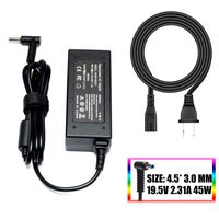 19.5V 2.31A Ac Adapter/Power Cord Supply fit for Hp Pavilion 11 13 15; elitebook Folio 1040 g1; Touchsmart 11 13 15; Spectre ultrabook 13; P/N: 719309-001 719309-003 740015-001 HSTNN-CA40 ADP-45WD B