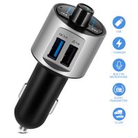 Wireless Bluetooth FM Transmitter Radio Adapter Car Kit with QC3.0 USB