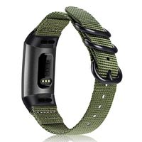 Fintie Bands for Fitbit Charge 3, Soft Woven Nylon Sports Band Replacement Strap for Fitbit Charge 3 and Charge 3 SE Fitness Activity Tracker Women Men (Olive)