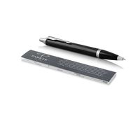Parker IM Ballpoint Pen, Black Lacquer Chrome Trim with Medium Point Black Ink Refill, Gift Box (1975553)