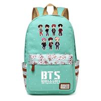 JUSTGOGO Korean Casual Backpack Daypack Laptop Bag College Bag Book Bag School Bag (Green 3)