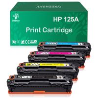 GREENSKY Compatible Toner Cartridge Replacement for HP 125A CB540A CB541A CB542A CB543A Color Laserjet CM1312 MFP CM1312nfi CP1215 CP1515n CP1518ni (Black, Cyan, Yellow, Magenta, 4-Pack)