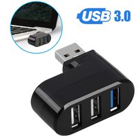 Mini Rotating USB3.0 Hub, EEEKit Rotating Splitter Adapter Hub for PC Laptop Notebook Computer, One USB 3.0 2 Ports USB 2.0
