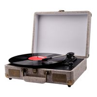 Vinyl Record Player, Portable Suitcase Turntables for Vinyl Records, Belt-Drive 3-Speed Vintage Lp Record Player