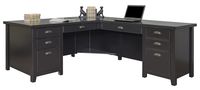 Martin Furniture Tribeca Loft L-Shaped Computer Desk, Black
