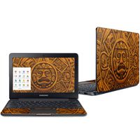 Mightyskins Skin Compatible with Samsung Chromebook 3 11.6" - Carved Aztec | Protective, Durable, and Unique Vinyl Decal Wrap Cover | Easy to Apply, Remove, and Change Styles | Made in The USA