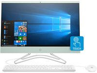 HP All in One, 23.8" Full HD IPS Touchscreen Premium 2019 Flagship Desktop, Intel Pentium Silver Quad-Core J5005, 12GB DDR4, 128GB SSD, 1TB HDD USB 3.1 DVD-RW 802.11ac Bluetooth 4.2 Win