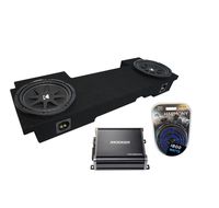 Compatible with 2002-2013 Cadillac Escalade EXT Underseat Kicker Comp C10 Dual 10 Sub Box Enclosure & CXA600.1 Amp (Renewed)