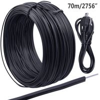 QY 230 Feet 0.75MM Diameter Metallic Twist Cable Garden Ties Reusable Fastening Black