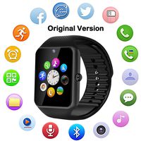 Upgraded Large Screen Smart Watch with Camera, Waterproof Touch Screen Smartwatch with SIM Card Slot, Unlocked Watch Cell Phone for Android/iOS Phones (08black)