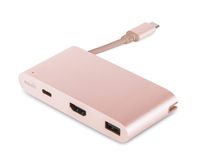 Moshi USB-C Multiport Adapter (HDMI, USB C, USB) - Rose Gold