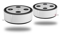 Skin Wrap Decal Set 2 Pack for Amazon Echo Dot 2 - Solids Collection White (2nd Generation ONLY - Echo NOT Included)