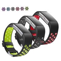 Jobese Replacement Bands Compatible with Fitbit Charge 2, 3-Pack Soft Breathable Silicone Sport Accessories Wristbands with Air Holes, Women Men