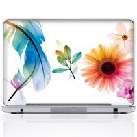 Meffort Inc 13 13.3 Inch Laptop Notebook Skin Sticker Cover Art Decal (Free Wrist pad) - Flower Leave Design