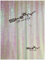 ShiDianYi Iridescent White Backdrops for Photography Transparent White-6FTX6FT-Glitter Backdrop Sequin Backdrop Curtain-0908E