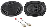 Rockville 6.5" Rear Factory Speaker Replacement Kit For 2003-2008 Toyota Corolla