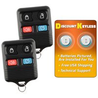 Discount Keyless Replacement Keyless Entry Car Remote Control Key Fob Clicker Compatible with Fod Lincoln Mercury (2 Pack)