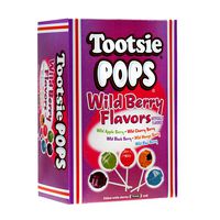 Tootsie Pops Assorted Wild Berry Flavors with Chocolatey Center, 3.75 Pound, 100 Count Giveaway Box, Peanut Free, Gluten Free