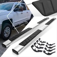 5 Inches Chrome Running Board Side Step Nerf Bar Compatible with Chevy Silverado/GMC Sierra Crew Cab 07-18
