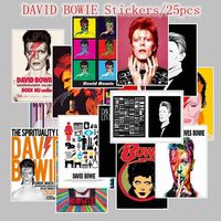 25PCS David Bowie Stickers for Kids Laptop car Decal Fridge Skateboard Rock Music Sticker Toy Stickers