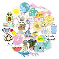 [2019 VSCO] Stickers for Water Bottles 35Pack VSCO,Waterproof,Aesthetic,Trendy Stickers for Girls Teens, Perfect for Waterbottle,Laptop,Phone,Travel Extra Durable 100% Vinyl