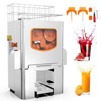 Commercial Orange Juicer Electric Orange Juice Squeezer Automatic Citrus Juice Machine Lemonade Making Machine, Heavy Duty Stainless Steel Cover, 120 Watts