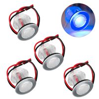 12v LED Blue Waterproof Courtesy Livewell Light,Submersible Light for Boat Marine Rv-Led Courtesy Light (4-Pack)