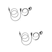 2 Pack BOMMEOW BSE15-Y2 C Shape Earpiece Swivel Style Earhanger for Vertex Yaesu VX-6E VX-120 FT-270R VX-7R FT-277R