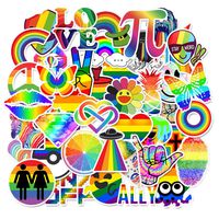 BONANA Rainbow Stickers Colorful Graffiti Decal for Laptop Water Bottles Car Refrigerator Skateboard Helmet Luggage Bicycle