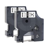 Refill for Dymo 18444 Rhino Permanent Vinyl Industrial Label Tape Compatible with DYMO Rhino 4200 5200 5000 6000 Industrial Label Maker, Black on White, 1/2 Inch x 18 ft,2-Pack