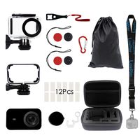 Lowpter 12 in 1 Xiaomi mijia 4K Action Camera Accessories Kit, 45m Diving Waterproof Housing Case Protection Case for Xiaomi mijia 4K Action Camera.