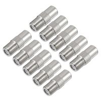 uxcell 10 Pcs Silver Tone BSP F Female To PAL Male Jack RF Coaxial Adapter Connector