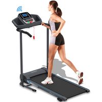 SereneLife Smart Electric Folding Treadmill - Easy Assembly Fitness Motorized Running Jogging Exercise Machine with Manual Incline Adjustment, 12 Preset Programs