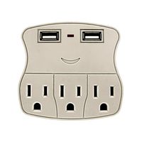 Shaxon PYF-53-2USB  3 in 1 AC Power Adapter with 2 2.1A USB Ports