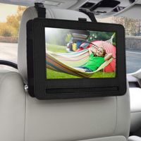 Car Headrest Mount Holder for 7.5" Portable DVD Player with Swivel and Flip Screen and Fits Other 7-7.5" Swivel Screen Portable DVD Player