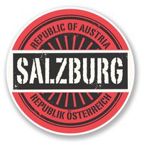 2 x 10cm/100mm Salzburg Austria Vinyl SELF ADHESIVE STICKER Decal Laptop Travel Luggage Car iPad Sign Fun #6573