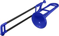 pInstruments pBone PBONE2B Jiggs Mini Plastic Trombone for Beginners, Blue