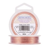 BENECREAT 26-Gauge Tarnish Resistant Copper Wire, 197-Feet/66-Yard