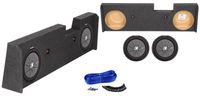 2014-Up GMC/Chevy Sierra/Silverado Crew Enclosure Box+(2) Kicker 12" Subwoofers