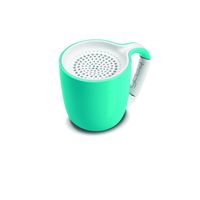 GEAR4 Espresso Small Coffee Cup Style Bluetooth Speaker with Carabineer Handle Clip (Green)