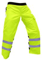 Forester Chainsaw Safety Chaps with Pocket, Apron Style (Short 35", Safety Green)